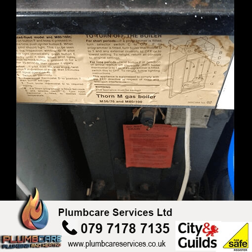 old boiler service bedfords plumber
